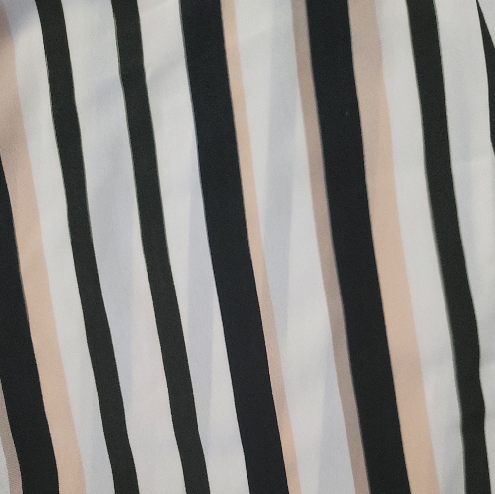 BLUSH | Ruffled Off the Shoulder Striped Dress - Picture 6 of 7